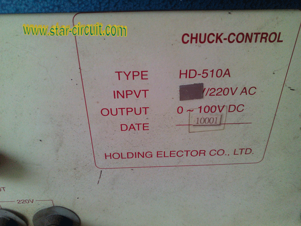 HOLDING-ELECTOR-CHUCK-CONTROL-TYPEHD510A